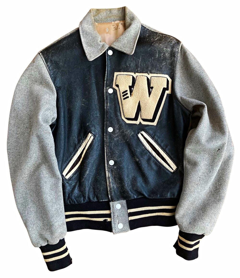 Vintage 50s 60s Men’s Varsity Letterman Leather Wool Wildcats Bomber Jacket XS/S